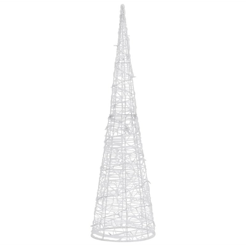 vidaXL Akrylové dekoratívne pyramídové LED svetlo studené biele 90 cm