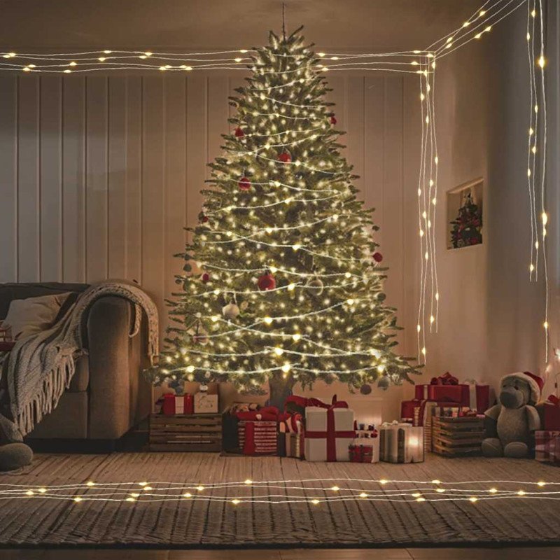 vidaXL LED reťaz so 150 LED diódami, teplá biela 15 m