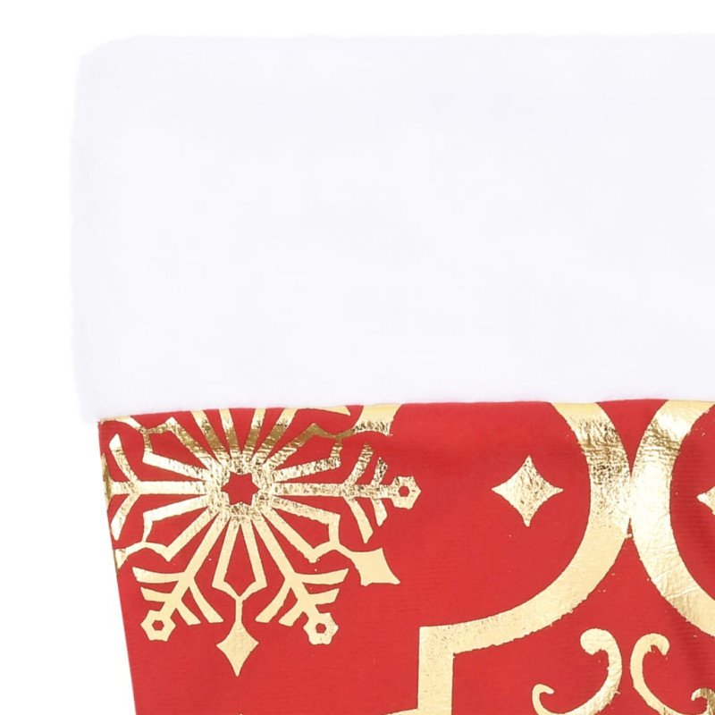 vidaXL Luxusná deka pod vianočný stromček ponožka červená 90 cm látka
