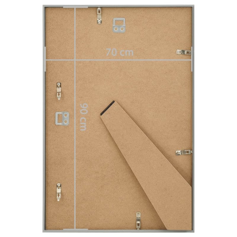 vidaXL Fotorámiky na stenu alebo stôl 5 ks strieborné 70x90 cm MDF