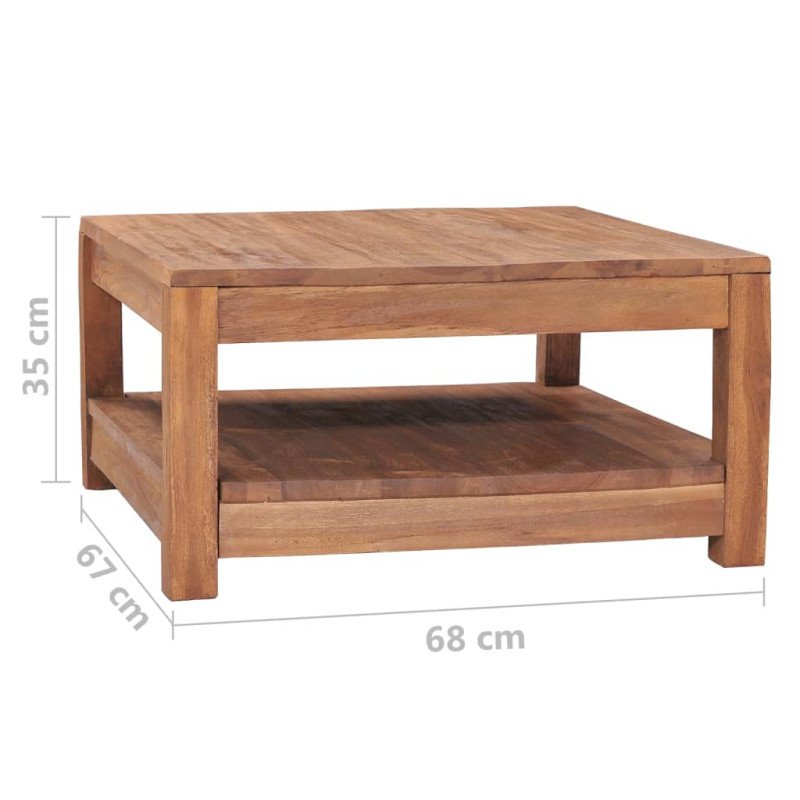 vidaXL Konferenčný stolík 68x67x35 cm masívne teakové drevo