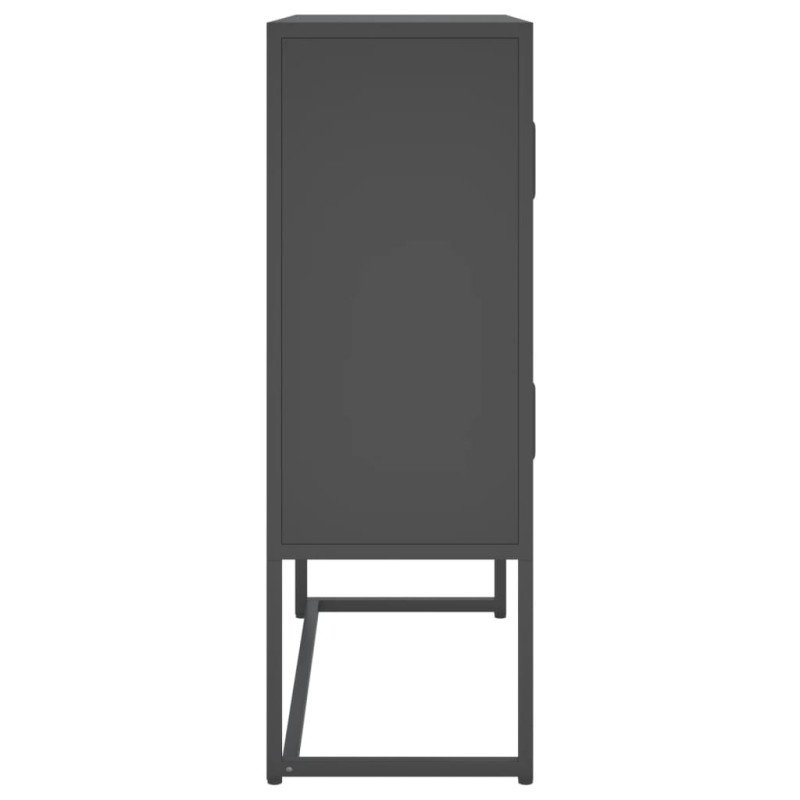 vidaXL Vysoká skrinka antracitová 80x35x100 cm oceľ