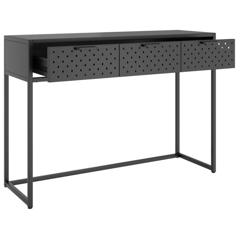 vidaXL Konzolový stolík antracitová 106x35x75 cm oceľ