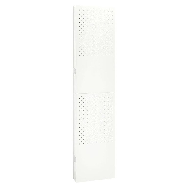 vidaXL Paraván so 6 panelmi, biely 240x180 cm oceľ