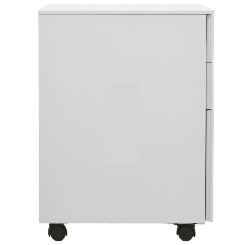 vidaXL Mobilná kartotéka bledosivá 39x45x60 cm oceľ