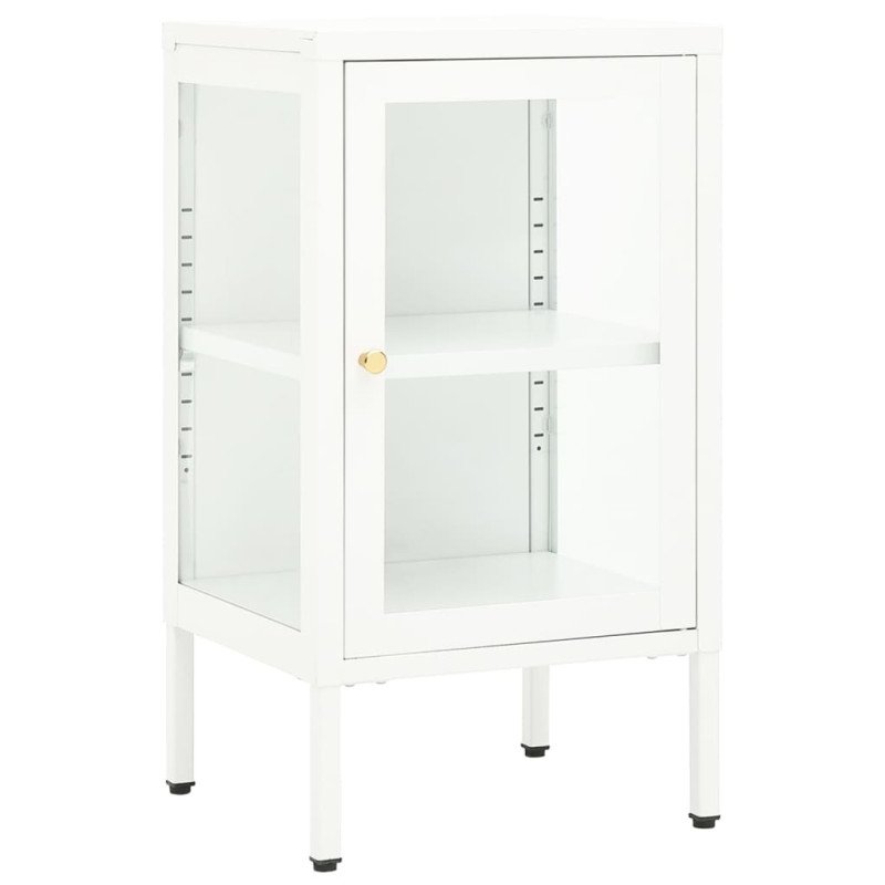 vidaXL Komoda 38x35x70 cm kov a sklo