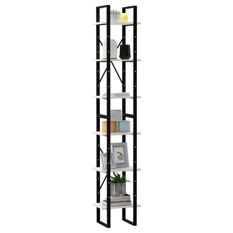 vidaXL Vysoký regál biely 40x30x210 cm masívna borovica 