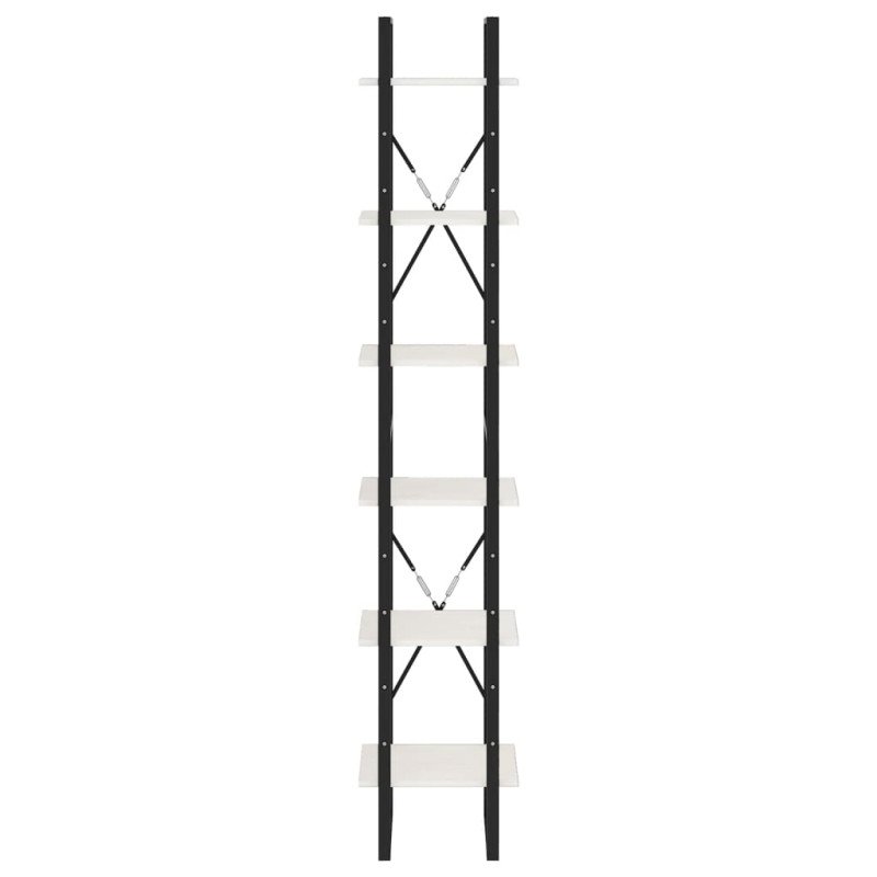 vidaXL Vysoký regál biely 40x30x210 cm masívna borovica 