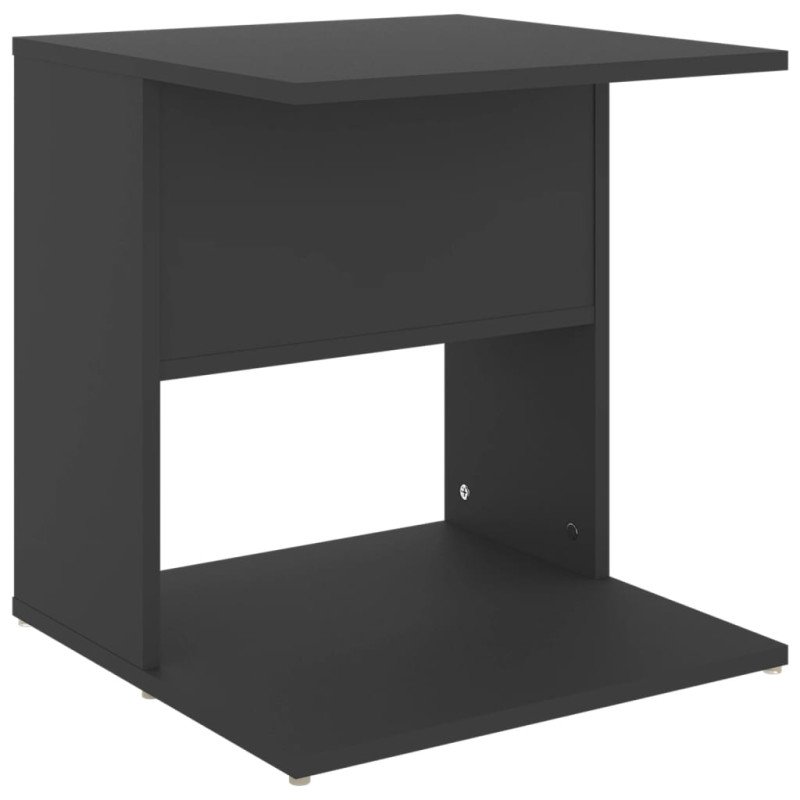 vidaXL Príručný stolík sivý 45x45x48 cm drevotrieska