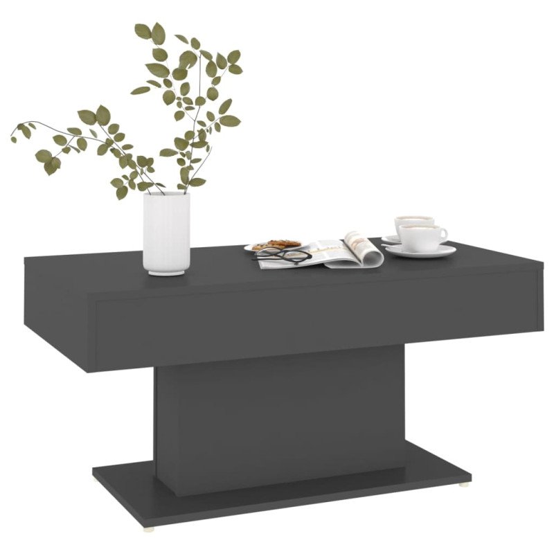 vidaXL Konferenčný stolík sivý 96x50x45 cm drevotrieska