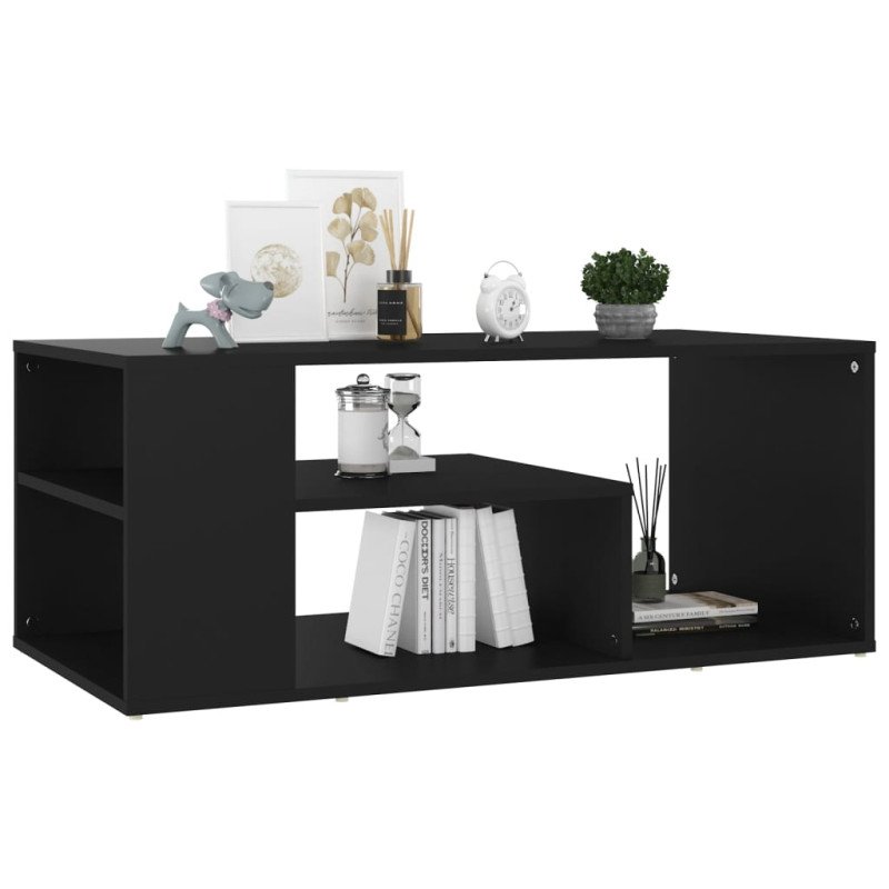 vidaXL Konferenčný stolík čierny 100x50x40 cm drevotrieska