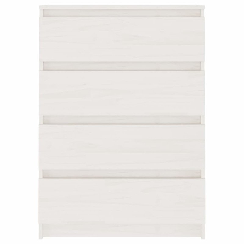 vidaXL Bočná skrinka biela 60x36x84 cm borovicový masív