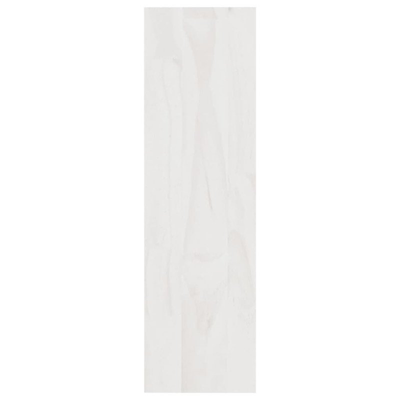 vidaXL Knižnica/deliaca stena biela 100x30x103 cm masívna borovica 