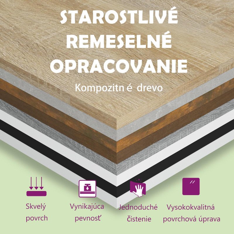 vidaXL Konferenčný stolík betónovo-sivý 100x100x35 cm drevotrieska