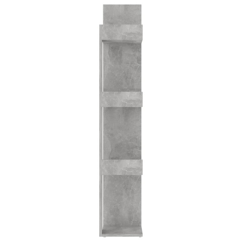 vidaXL Knižnica betónovosivá 86x25,5x140 cm drevotrieska