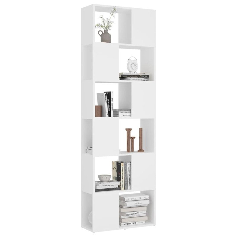 vidaXL Knižnica deliaca stena biela 60x24x186 cm