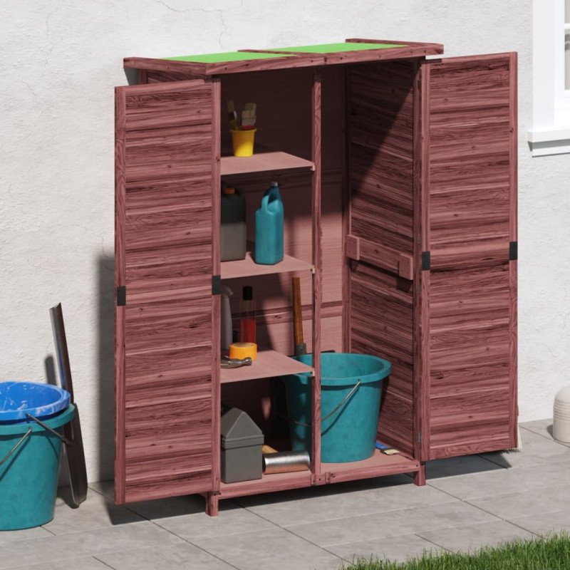 vidaXL Záhradná kôlňa káva mocha 83x57x140 cm masívna borovica