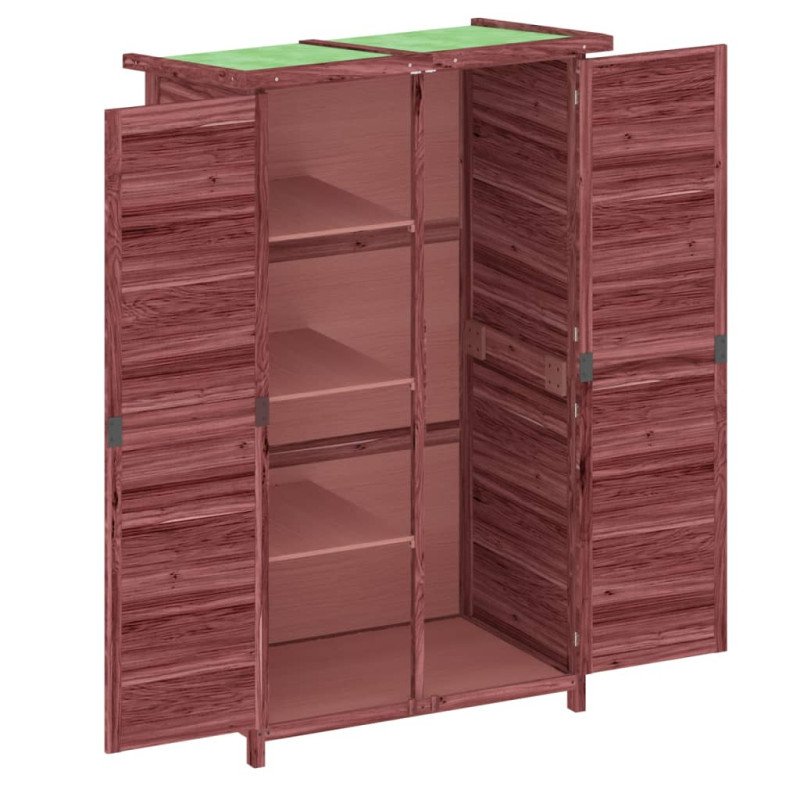 vidaXL Záhradná kôlňa káva mocha 83x57x140 cm masívna borovica