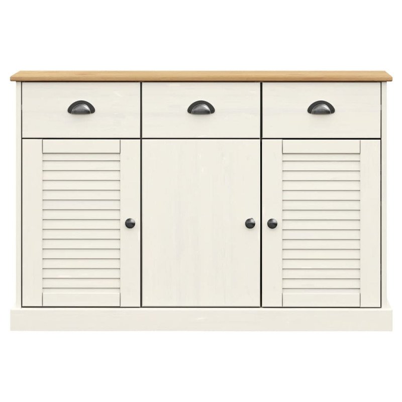 vidaXL Komoda so zásuvkami VIGO 113x40x75 cm biela borovicový masív