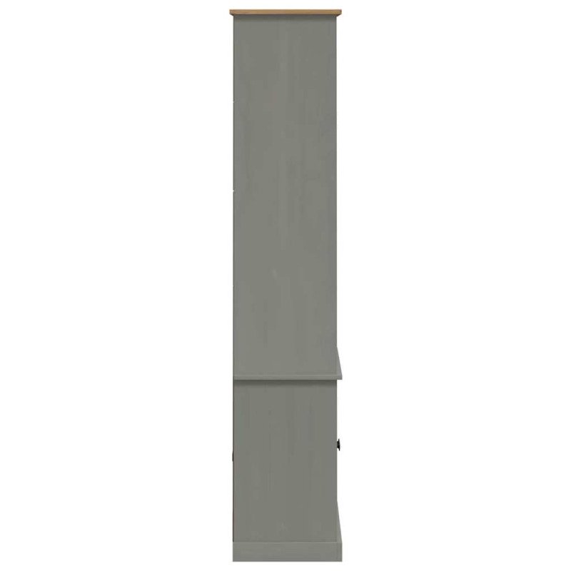 vidaXL Knižnica VIGO sivá 85x35x170 cm masívna borovica