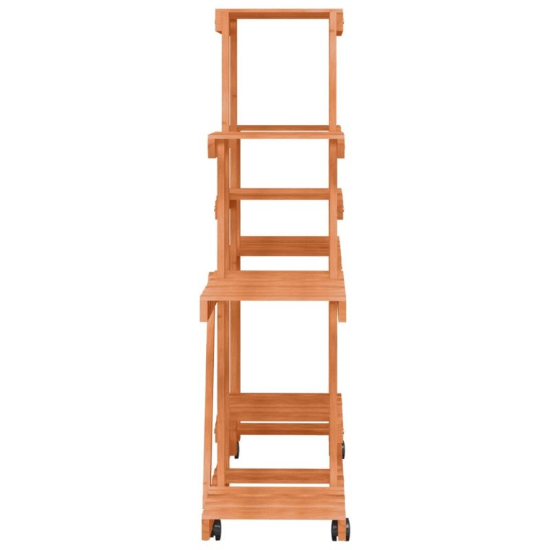 vidaXL Stojan na kvetiny s kolieskami 110x25x101 cm masívna jedľa