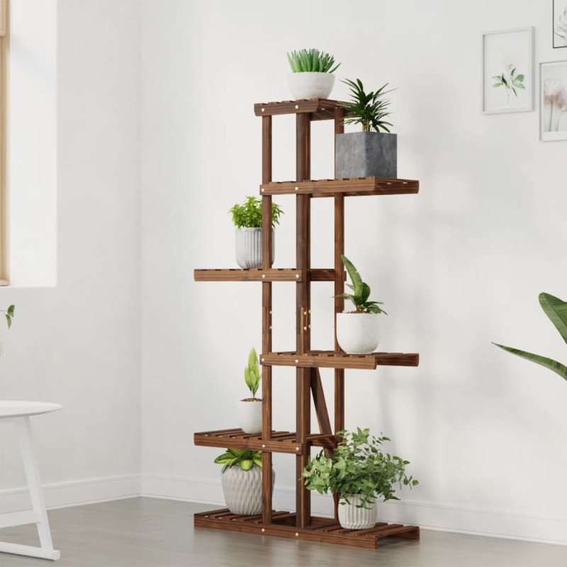 vidaXL Stojan na kvetiny 75x25x140,5 cm masívna jedľa