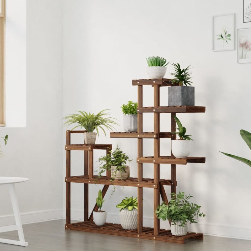 vidaXL Stojan na kvetiny 110x25x111 cm masívna jedľa