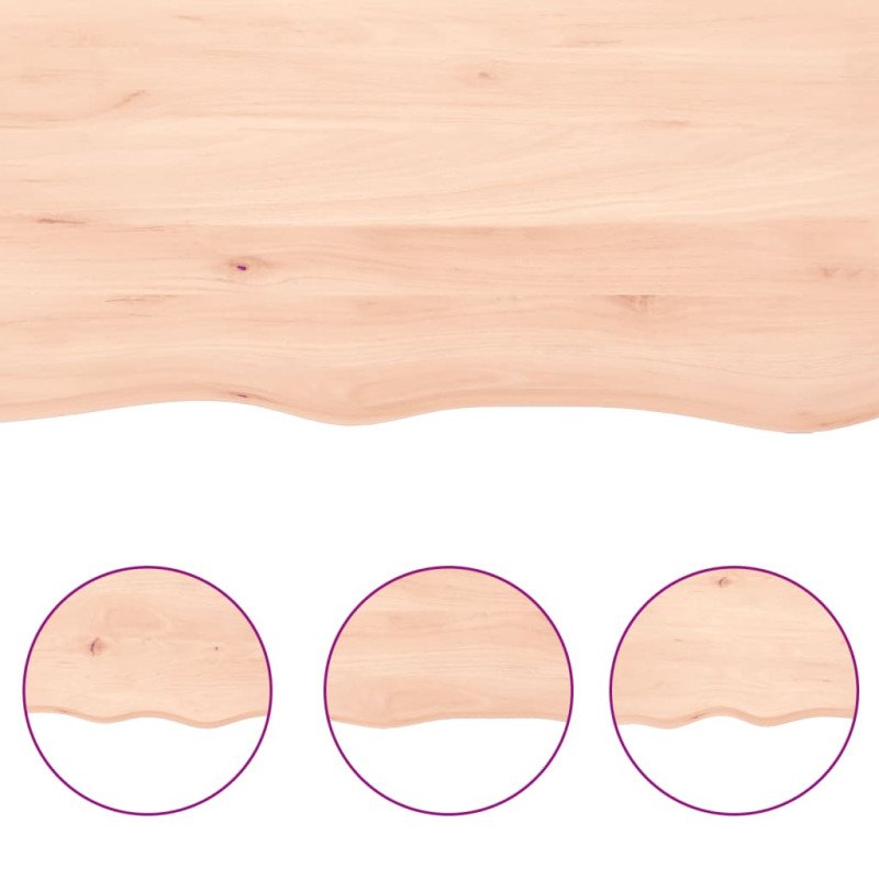 vidaXL Stolová doska 60x50x(2-6) cm neošetrený masív živé hrany