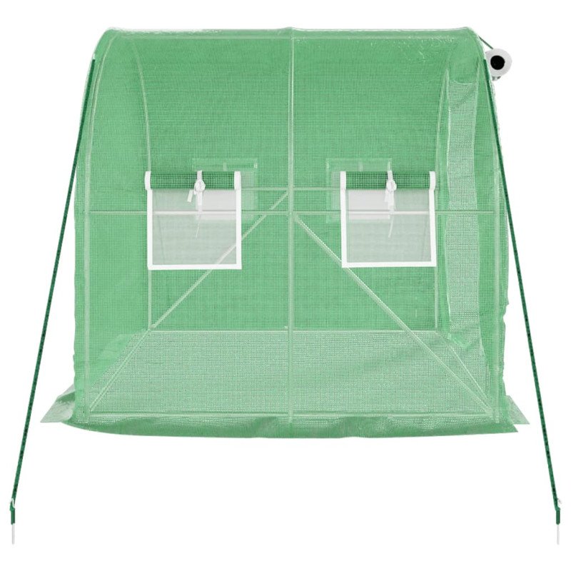 vidaXL Fóliovník s oceľovým rámom zelený 4 m² 2x2x2 m