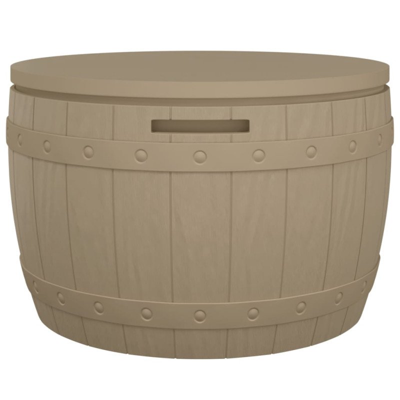 vidaXL 3-v-1 záhradný úložný box bledohnedý polypropylén