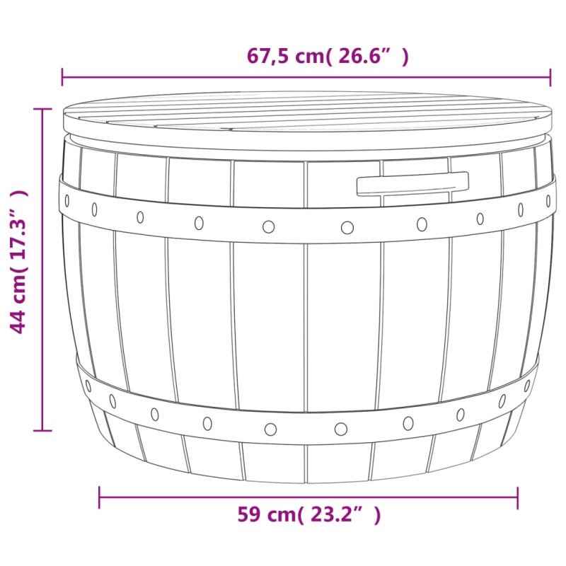 vidaXL 3-v-1 záhradný úložný box bledohnedý polypropylén