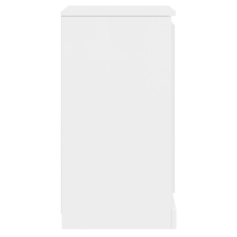 vidaXL Komody 2 ks lesklé biele 37,5x35,5x67,5 cm kompozitné drevo