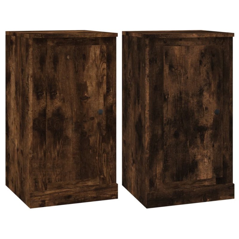 vidaXL Komody 2 ks dymový dub 37,5x35,5x67,5 cm kompozitné drevo