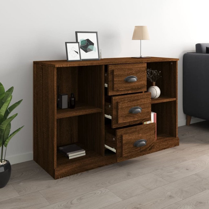 vidaXL Komoda hnedý dub 104,5x35,5x67,5 cm kompozitné drevo