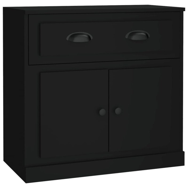vidaXL Komoda čierna 70x35,5x67,5 cm spracované drevo