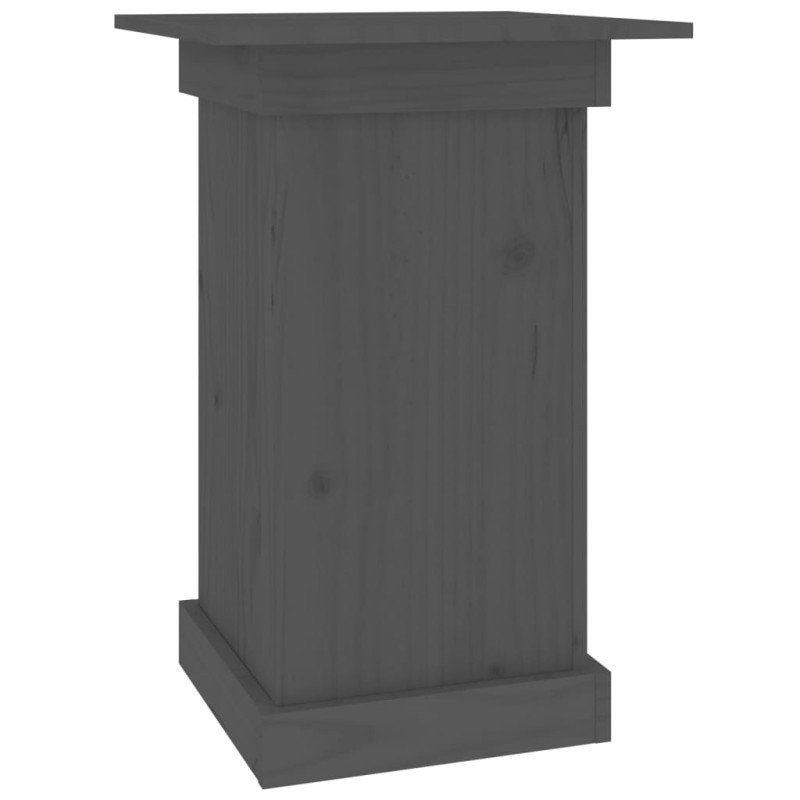 vidaXL Stojan na kvetiny sivý 40x40x60 cm masívna borovica