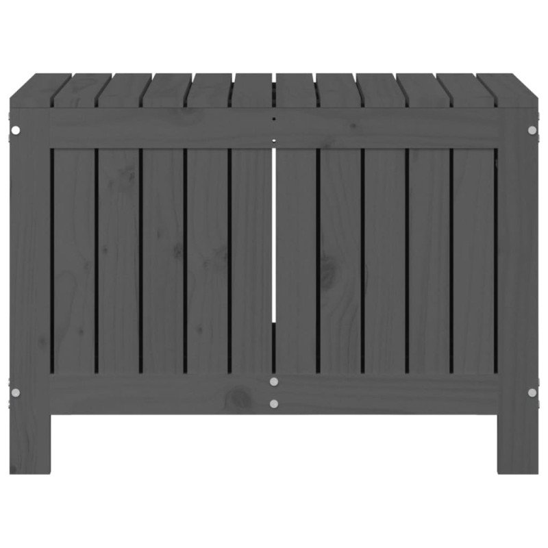 vidaXL Záhradný úložný box sivý 76x42,5x54 cm masívna borovica