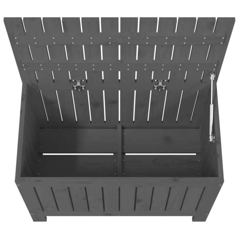 vidaXL Záhradný úložný box sivý 76x42,5x54 cm masívna borovica