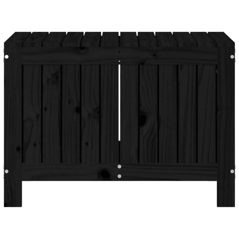 vidaXL Záhradný úložný box čierny 76x42,5x54 cm masívna borovica