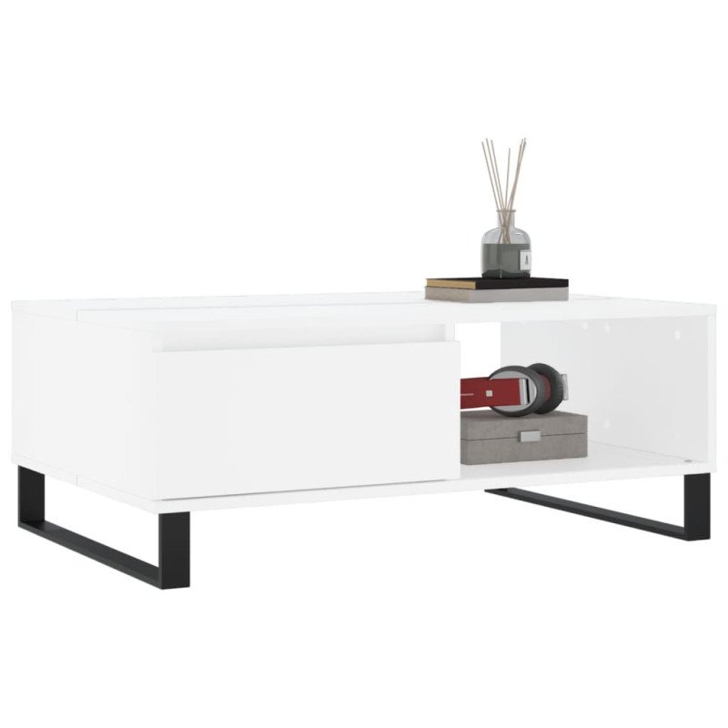 vidaXL Konferenčný stolík biely 90x60x35 cm kompozitné drevo