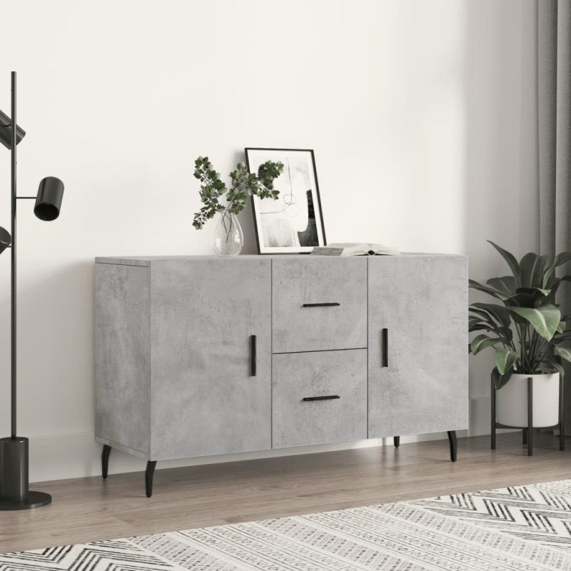 vidaXL Komoda, betónovo sivá 100x36x60 cm, kompozitné drevo