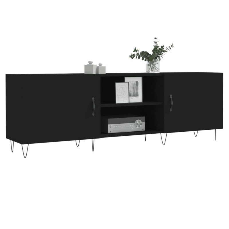vidaXL TV skrinka čierna 150x30x50 cm kompozitné drevo