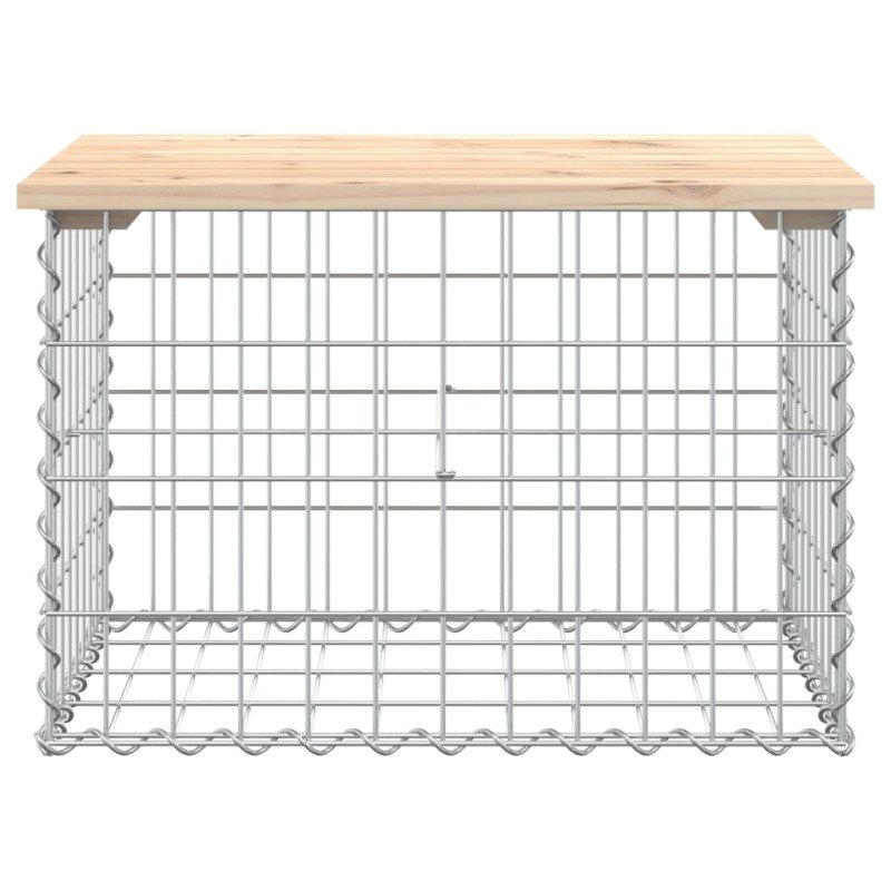 vidaXL Záhradná lavička gabiónový dizajn 63x44x42 cm masívna borovica