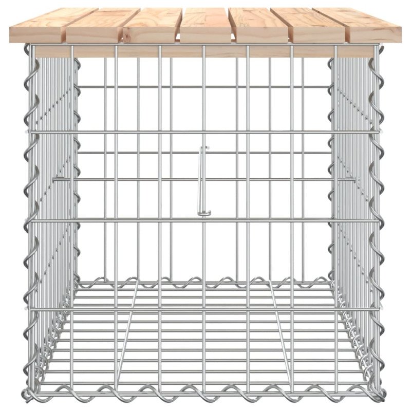 vidaXL Záhradná lavička gabiónový dizajn 63x44x42 cm masívna borovica