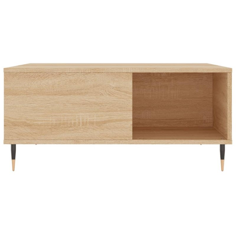 vidaXL Konferenčný stolík dub sonoma 80x80x36,5 cm spracované drevo