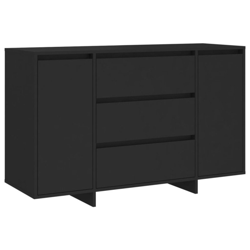 vidaXL Komoda s 3 zásuvkami čierna 120x41x75 cm drevotrieska