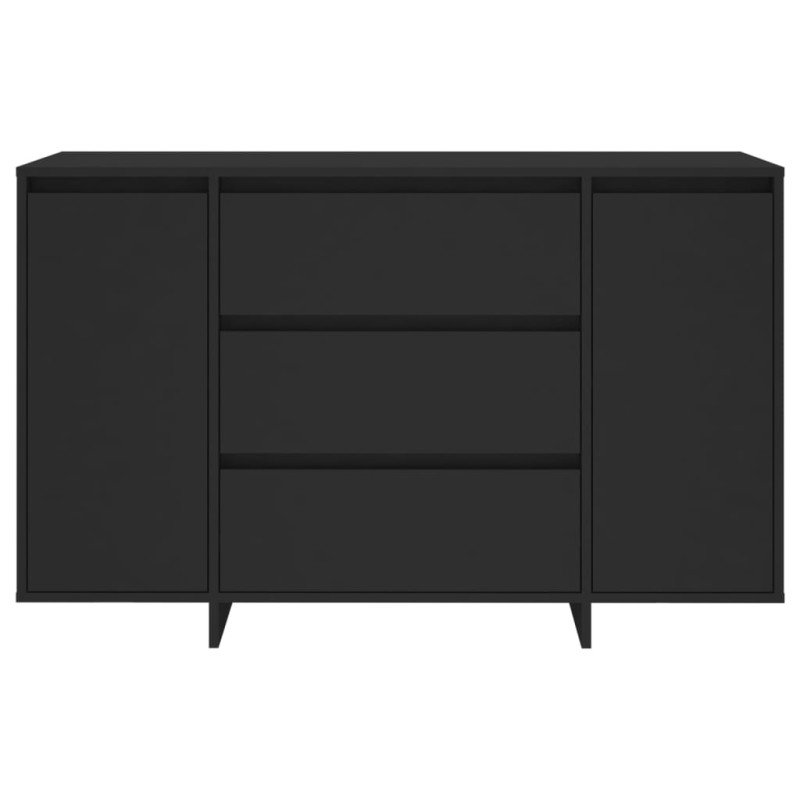 vidaXL Komoda s 3 zásuvkami čierna 120x41x75 cm drevotrieska