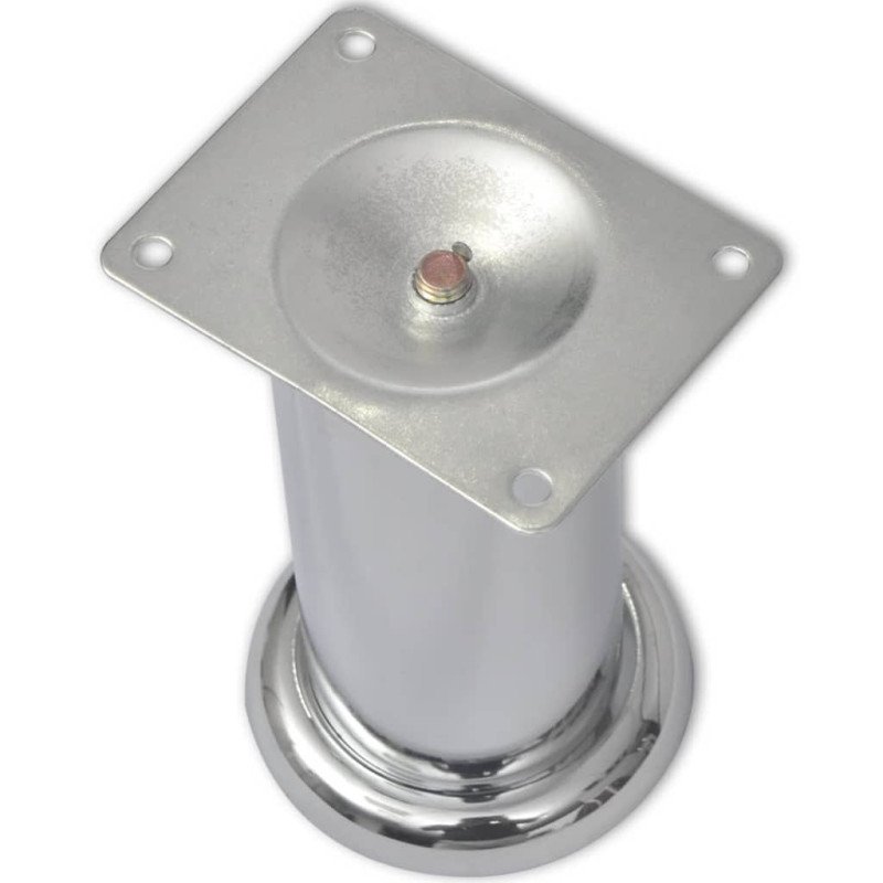 4 okrúhle nohy na pohovku, chrómová, 120 mm