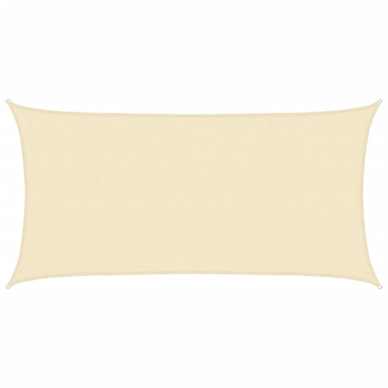 vidaXL Plachta proti slnku z HDPE v tvare obdĺžnika, 2x4 m, krémová