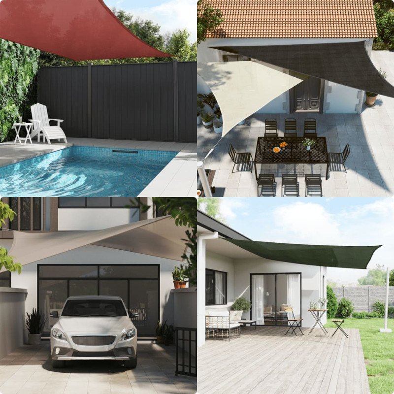 vidaXL Plachta proti slnku z HDPE v tvare obdĺžnika, 2x4 m, krémová